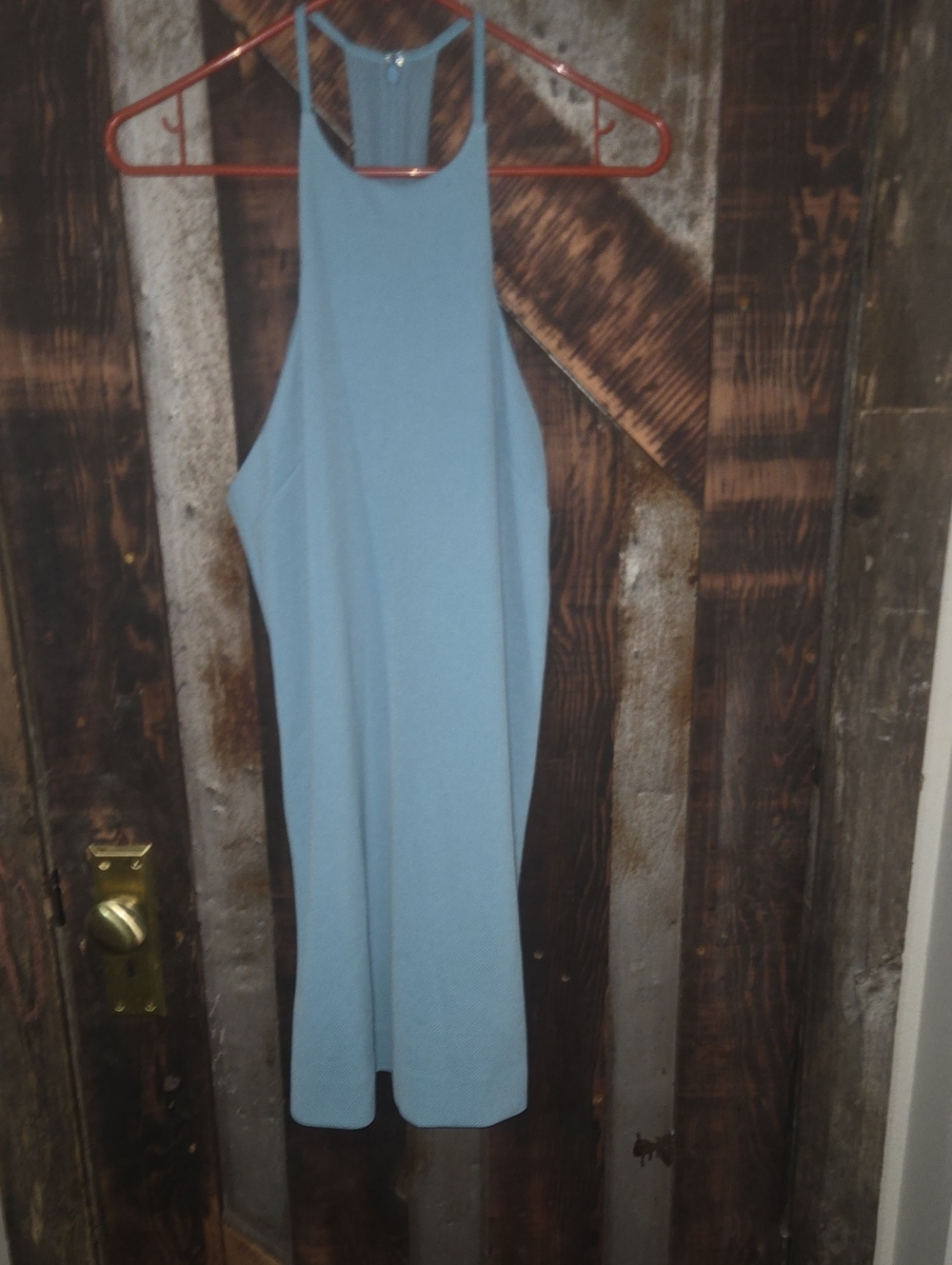 silence + noise Sky Blue Halter Midi Dress